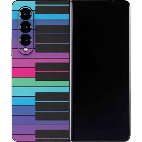 Color Piano Keys Galaxy Z Fold4 5G Skin